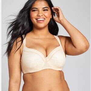 Cacique Balconette Full Figure Bra 46F Women New Lace Underwire